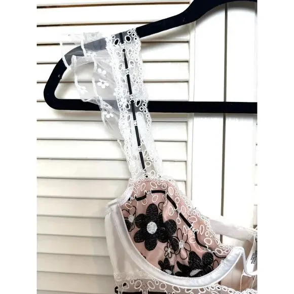 Love & Lemons X Victoria Secret Floral Festival Lace Bustier Daisy Mini Dress-XS - Picture 3 of 8